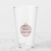 Blush Pink Christmas Ornament Koffie Mok Glas (Voorkant)
