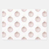 Blush Pink Christmas Ornament Koffie Mok Inpakpapier Vel (Voorkant 3)