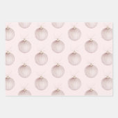 Blush Pink Christmas Ornament Koffie Mok Inpakpapier Vel (Voorkant)