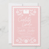 Blush pink Cielito lindo baby shower uitnodiging (Voorkant)