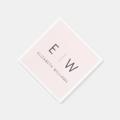 Blush Pink Classic Elegant Modern Minimalist Servet (Hoek)