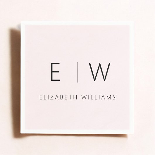 Blush Pink Classic Elegant Modern Minimalist Servet