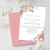 Blush Pink Classic Floral Wedding Kaart