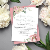 Blush Pink Classic Floral Wedding Kaart