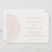 Blush Pink Classic Mandala Wedding Invite Bedankkaart (Voorkant)
