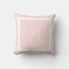 Blush Pink Classic Monogram Sierkussen