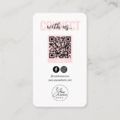 Blush Pink Connect met Amerikaanse sociale media Q Visitekaartje (Voorkant)