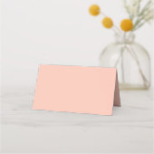 Blush Pink Copper Waterverf Floral Chic Wedding Plaatskaartje (Achterkant)