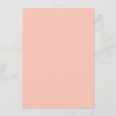 Blush Pink Copper Waterverf Floral Glam Wedding Bedankkaart (Achterkant)