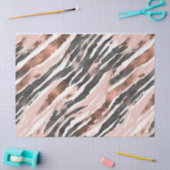Blush Pink Copper Zebra Stripe Tissuepapier (Craft)