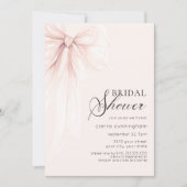 Blush Pink Coquette Bow Vrijgezellenfeest Kaart (Voorkant)