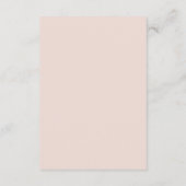 Blush Pink Coquette Bow Wedding Details Informatiekaartje (Achterkant)