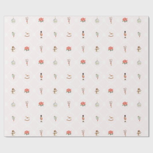Blush Pink Coquette Christmas  Cadeaupapier (Vlak)