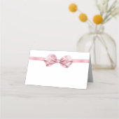 Blush Pink Coquette Eetlabel of Place Card – Ele Plaatskaartje (Voorkant)