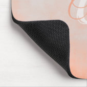 Blush Pink Coral rustige Abstracte monogram Muismat (Hoek)