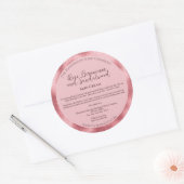Blush Pink Cosmetics Jar Label w Ingrediënten (Envelop)