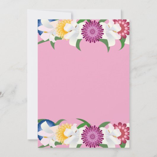 Blush Pink Country Modern Spring Floral Wedding Save The Date (Achterkant)