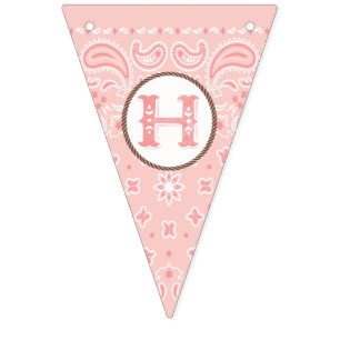 Blush Pink Cowgirl Bandana   Fijne verjaardag Vlaggetjes