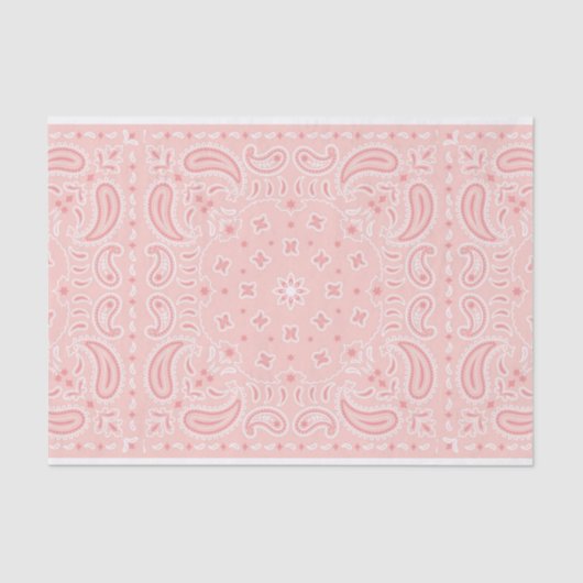 Blush Pink Cowgirl Bandana Tissuepapier (Voorkant)