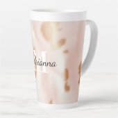 Blush Pink Cowgirl Koeienhuid monogram Latte Mok (Rechterhoek)