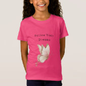 Blush Pink Cream Butterfly Dreams T-shirt (Voorkant)