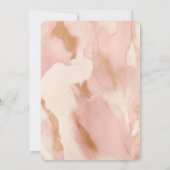 Blush Pink Cream Faux Koeienhuid Wedding Kaart (Achterkant)