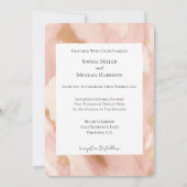 Blush Pink Cream Faux Koeienhuid Wedding Kaart (Voorkant)