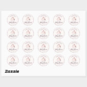 Blush Pink & Cream Floral Baby shower Dank u Ronde Sticker (Vel)