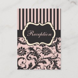 Blush PInk, Cream, Grey Damask Enclosure Kaart