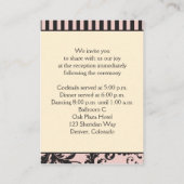 Blush PInk, Cream, Grey Damask Enclosure Kaart (Achterkant)