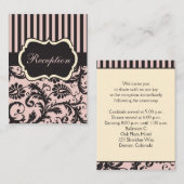 Blush PInk, Cream, Grey Damask Enclosure Kaart (Voorkant / Achterkant)