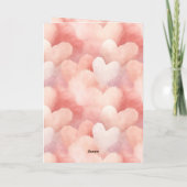 Blush Pink Cream Hearts Love Valentine's Day Kaart (Achterkant)