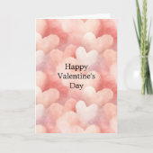 Blush Pink Cream Hearts Love Valentine's Day Kaart (Voorkant)