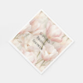 Blush Pink Cream Tulips Flowers Vrijgezellenfeest Servet (Hoek)