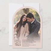 Blush Pink Cream Wildflower Butterfly Arch Wedding Kaart (Achterkant)