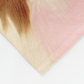 Blush Pink Cream Wit Bruin Koeienhuid Fleece Deken (Hoek)
