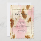 Blush Pink Cream Wit Bruin Koeienhuid Kaart (Voorkant)