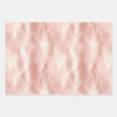 Blush Pink Cream Wit Goud Koeienhuid Inpakpapier Vel (Voorkant 3)