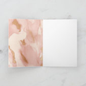 Blush Pink Cream Wit Goud Koeienhuid Kaart (Binnen)