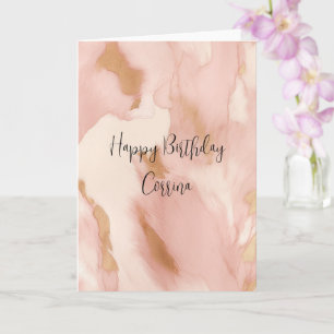Blush Pink Cream Wit Goud Koeienhuid Kaart