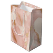 Blush Pink Cream Wit Goud Koeienhuid Medium Cadeauzakje (Achterkant Gekanteld)
