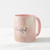 Blush Pink Cream Wit Goud Koeienhuid Mok (Voorkant rechts)