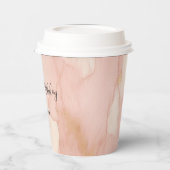 Blush Pink Cream Wit Goud Koeienhuid Papieren Bekers (Links)