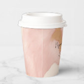 Blush Pink Cream Wit Goud Koeienhuid Papieren Bekers (Rechts)