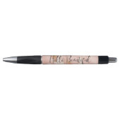 Blush Pink Cream Wit Goud Koeienhuid Pen (Voorkant)