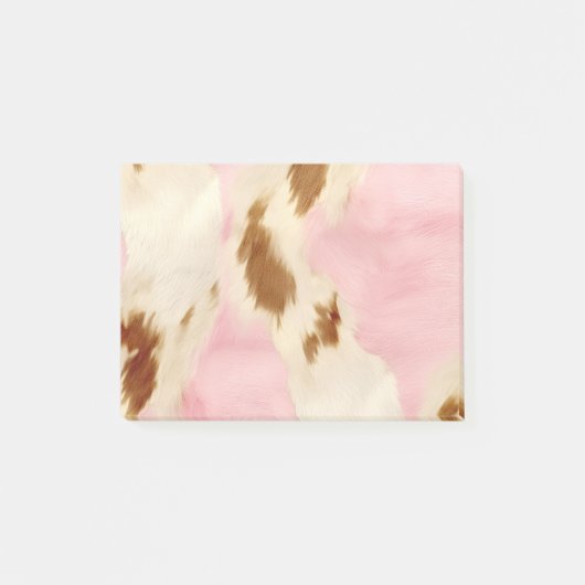 Blush Pink Cream Wit Goud Koeienhuid Post-it® Notes (Voorkant)