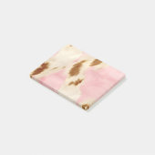 Blush Pink Cream Wit Goud Koeienhuid Post-it® Notes (Schuin)