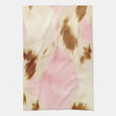 Blush Pink Cream Wit Goud Koeienhuid Theedoek (Verticaal)