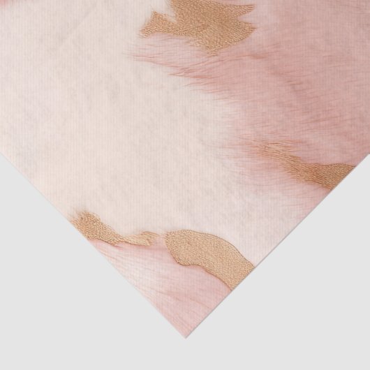 Blush Pink Cream Wit Goud Koeienhuid Tissuepapier (Detail)
