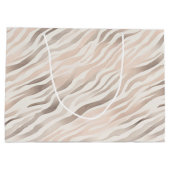 Blush Pink Cream Zebra Animal Birthday Groot Cadeauzakje (Achterkant)